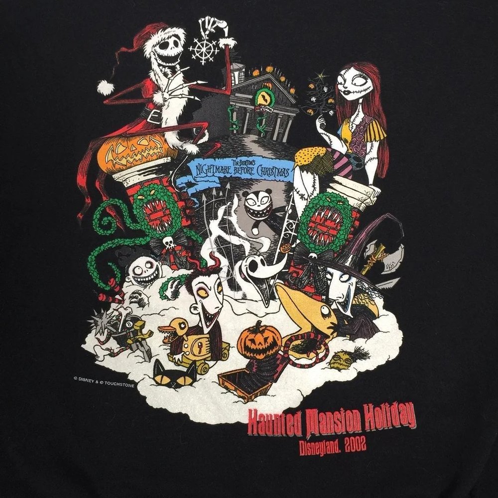 Vintage Disneyland Haunted Mansion Nightmare Before Christmas Sweatshirt - Picture 2 of 6